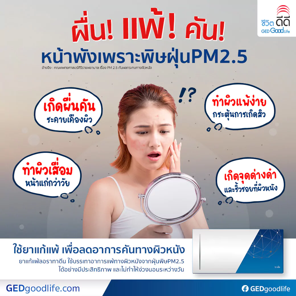 หน้าพังเพราะ ฝุ่นPM2.5