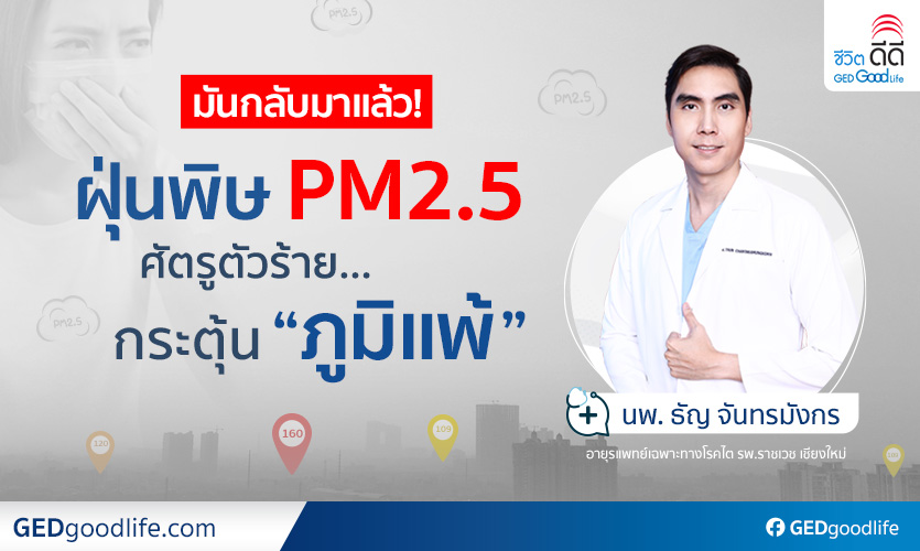 ฝุ่นPM2.5 ตัวการร้ายก่อภูมิแพ้